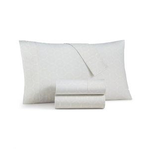 Martha Stewart Holiday Printed Cotton Blend Queen 4-Piece Sheet Set